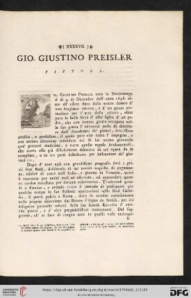 Gio. Giustino Preisler pittore