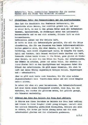 Liste mit Änderungen Kommentar