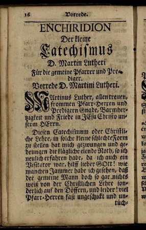 Enchiridion. Der kleine Catechismus = Ten maly Catechismus