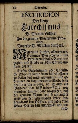 Enchiridion. Der kleine Catechismus = Ten maly Catechismus
