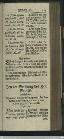 Von der Sendung des Heil. Geistes