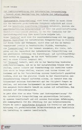 1: Zur Funktionsbestimmung der industriellen Formgestaltung - Versuch einer Beschreibung der Aufgabe der industriellen Formgestaltung