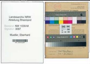 Entnazifizierung Eberhard Mueller , geb. 16.07.1915 (Polizist)