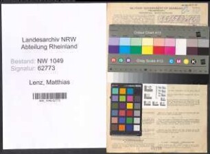 Entnazifizierung Matthias Lenz , geb. 28.02.1910 (Maler)