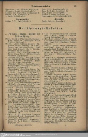 Versicherungs-Anstalten