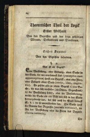 Theoretischer Theil der Logik