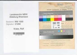 Entnazifizierung Rolf Krake, geb. 16.11.1914 (Polizeibeamter)