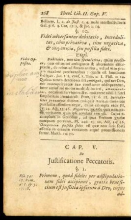 Cap. V. De Justificatione Peccatoris.