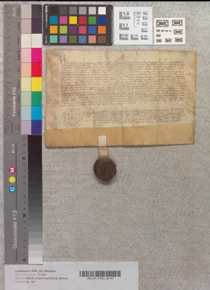 Notariatsinstrument betreffend die Wahl des Heinrich Rennert zum Dechant von St. Johann und Dionys.