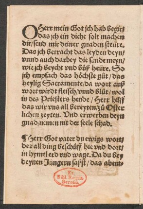 O Herr mein Got jch hab begir/ || das jch ein dicht solt machen || dir/
