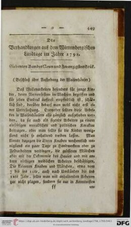 Siebenten Bandes Neun und Zwanzigstes Stuek.