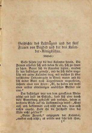 Tausend eine Nacht : Arabische Erzählungen, 3. Tausend eine Nacht : Arabische Erzählungen