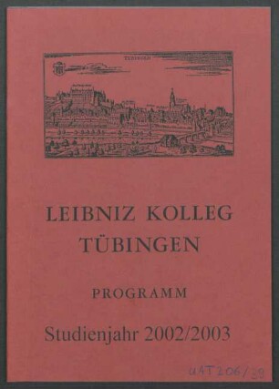Studienprogramm Studienjahr 2002/03