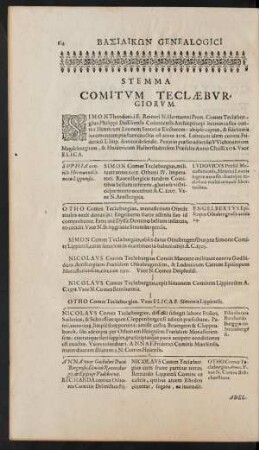 Stemma Comitum Teclaeburgiorum.