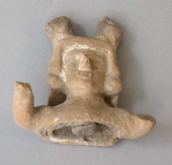 Upper body with head of a clay figure