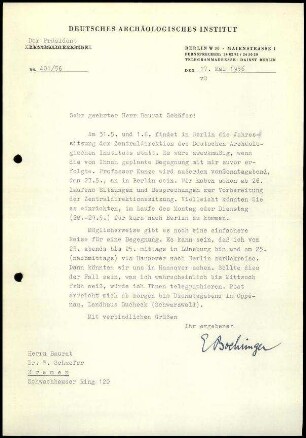 E. Boehringer an W. Schaefer