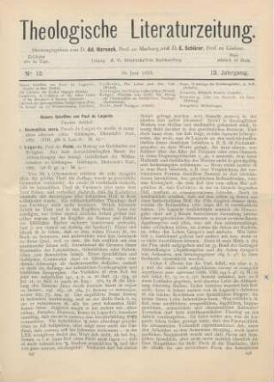 297-299 [Rezension] Lagarde, Paul de, Purim, ein Beitrag zur Geschichte der Religion