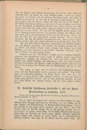 10. Feierliche Belehnung Friedrichs I. mit der Mark Brandenburg zu Konstanz. 1417.