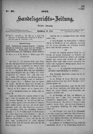 No. 28. 12. Juli 1873