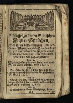 Schlüssel zu diesen Biblischen Figur-Sprüchen ...