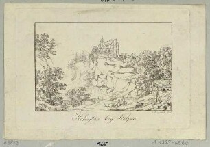 Die Burg Hohnstein in der Sächsischen Schweiz von Osten