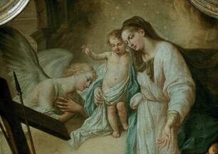 Seitenaltar: Maria erscheint dem heiligen Bernhard