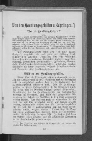 Von den Handlungsgehilfen u. Lehrlingen.