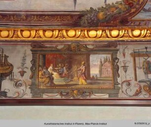 Groteskendekoration mit Allegorien der Wissenschaften