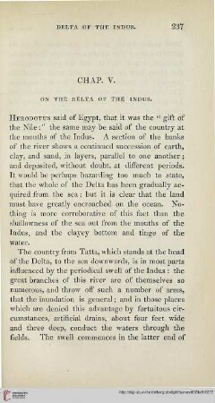 Chapter V: On the Delta of the Indus