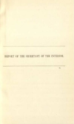 Report of the Secretary of the Interior