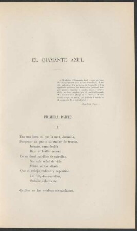 El diamante azul : (poema)