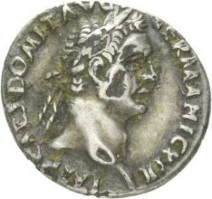 Erfindung eines Denars des Domitian