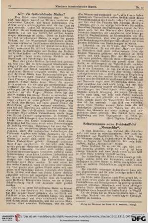 9: Schutzmanns neue Feldstaffelei "Monachia"