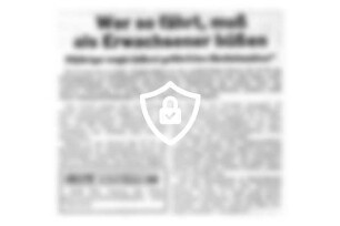 Wer so fährt, muß als Erwachsener büßen