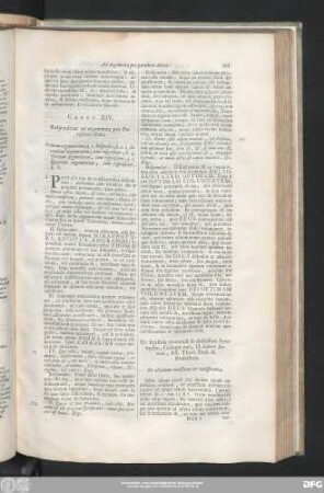 Caput XIV. Respondetur ad argumenta pro Paradoxo allata. Primum argumentum, §. 1. Responsio, §. 2. 3. Secundum argumentum, cum responsione, §. 4. Tertium argumentum, cum responsione, §. 5. Quartum argumentum, cum responsione, §. 6.