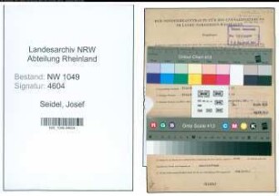 Entnazifizierung Josef Seidel , geb. 10.07.1909 ()
