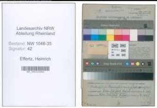 Entnazifizierung Heinrich Effertz , geb. 17.11.1901 (Friseur)