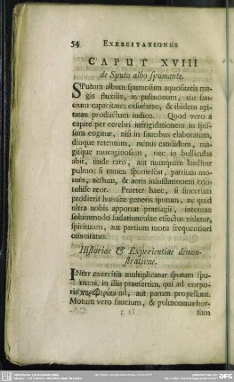Caput XVIII de Sputo albo spumante