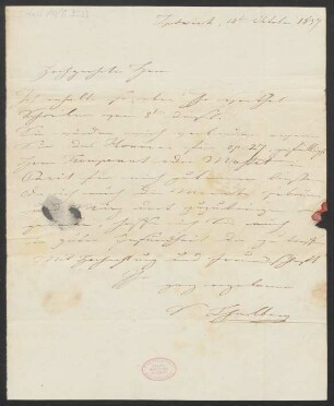 Brief an B. Schott's Söhne : 14.10.1837