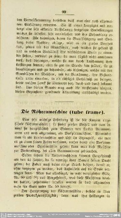 Die Röhrenmaschine (tube frame)