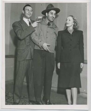 Milton Frome, Danny Thomas und Marlene Dietrich, Truppenbetreuung (Fort Meade, Maryland, 1944) (Archivtitel)