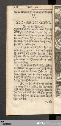 V. Leid- und Lob-Lieder.