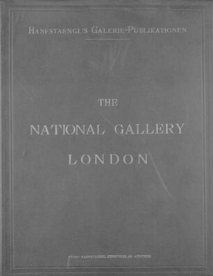 National Gallery, London : [Umschlagt.] [London], 5a. Suppl. = 2,6