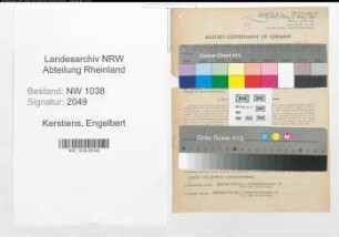 Entnazifizierung Engelbert Kerstiens , geb. 11.07.1910 (Prokurist)