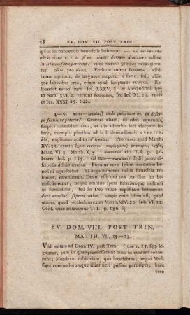Ev. Dom. VIII. post Trin. - Ev. Dom. XIV. post Trin.
