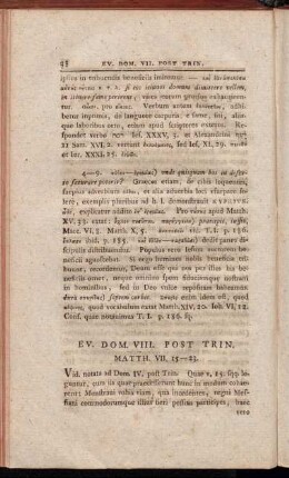 Ev. Dom. VIII. post Trin. - Ev. Dom. XIV. post Trin.