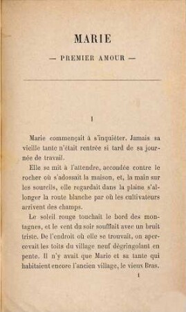 Marie : premier amour