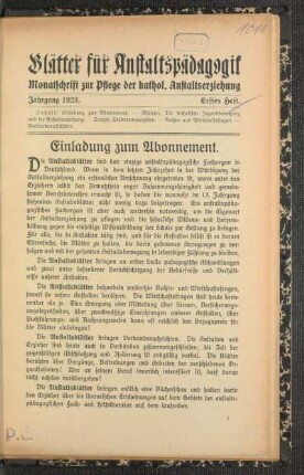 Einladung zum Abonnement