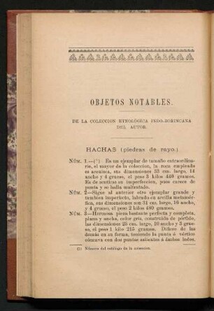 Objetos notables. : De la colección etnológica indo-borincana del autor.