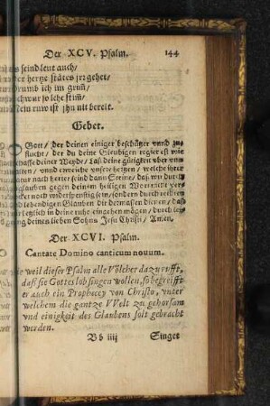 Der XCVI. Psalm.